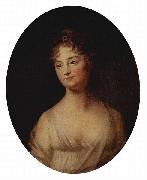 TISCHBEIN, Johann Heinrich Wilhelm Portrat einer Frau, Oval oil painting reproduction